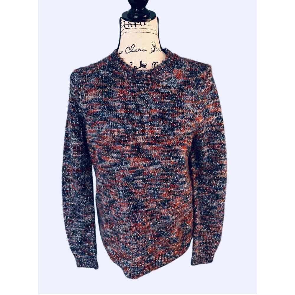 LOFT Marled Knit Metallic Pullover Knit Crewneck Sweater - Size Medium